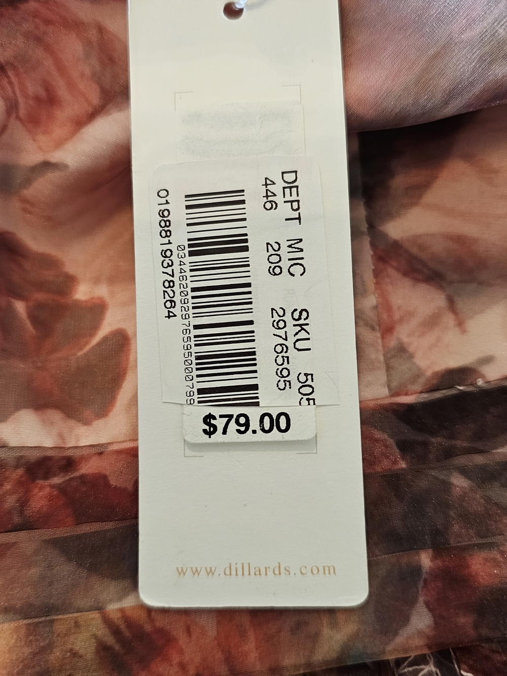 GB girls Floral Ruffle Organza Party Dress Pink & Burgundy Floral Girl's Sz 6 - Picture 9 of 9